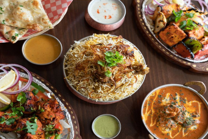 Platter of Indian delicacies served at Hotel Suffa International, Indore